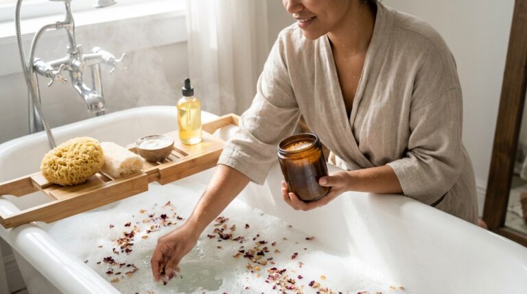 Luxurious bath essentials.