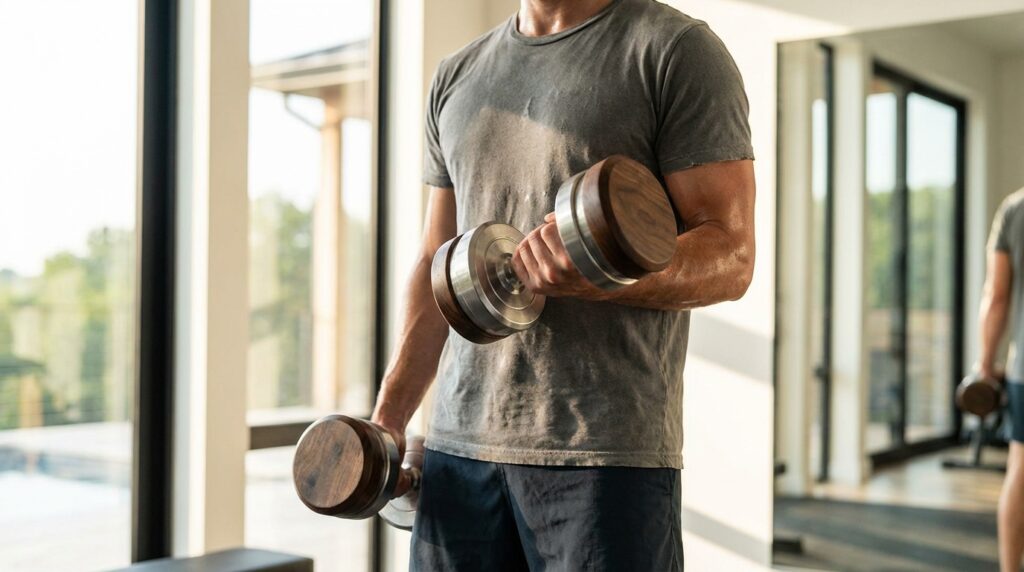 Premium dumbbells elevate training.